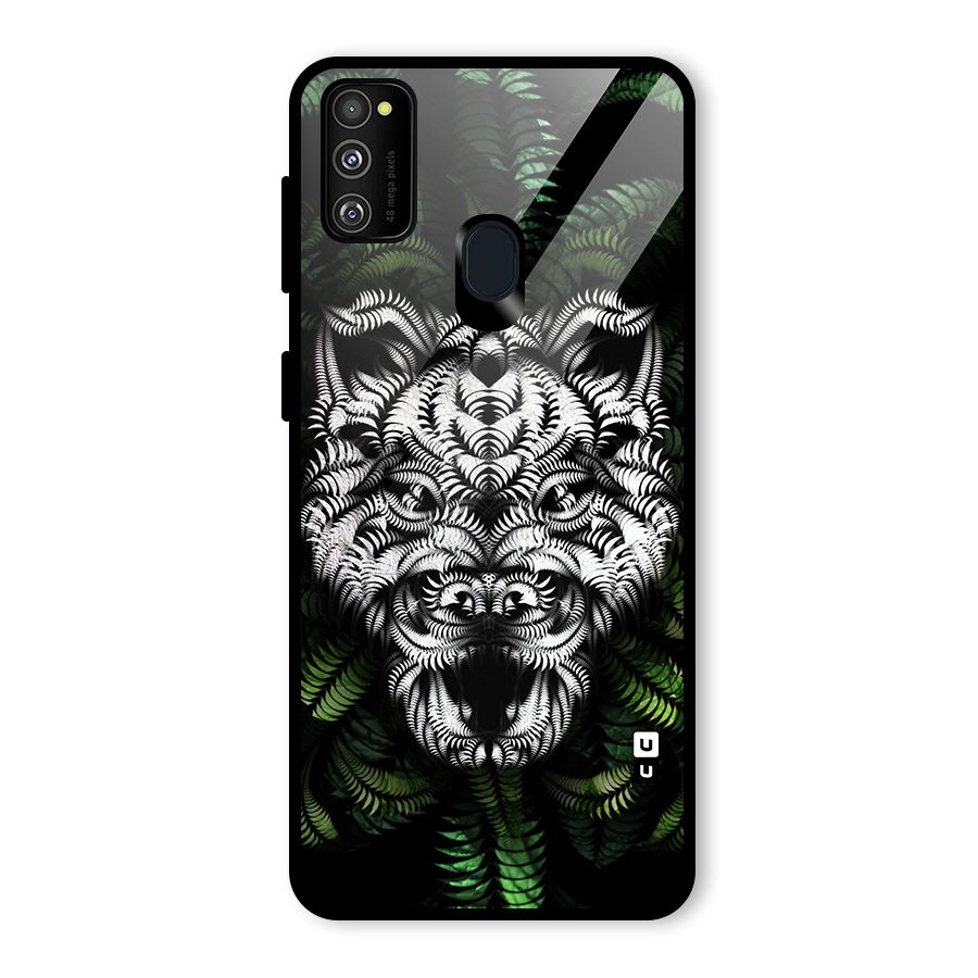 Aztec Art Tiger Glass Back Case for Galaxy M30s