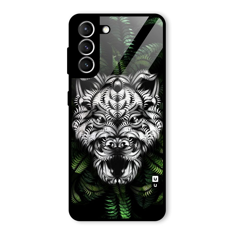 Aztec Art Tiger Glass Back Case for Galaxy S21 5G