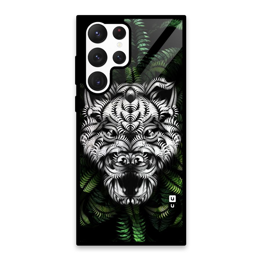 Aztec Art Tiger Glass Back Case for Galaxy S22 Ultra 5G