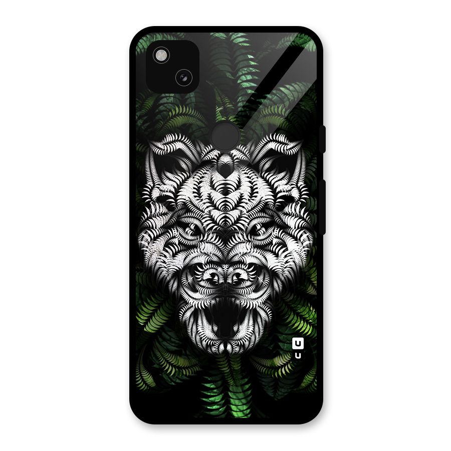 Aztec Art Tiger Glass Back Case for Google Pixel 4a