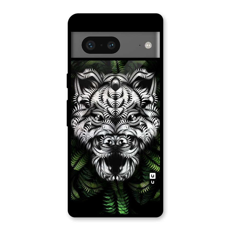 Aztec Art Tiger Glass Back Case for Google Pixel 7