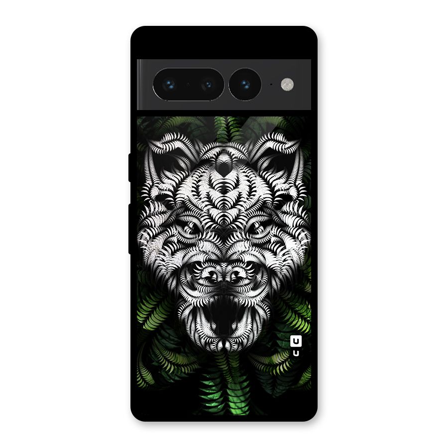 Aztec Art Tiger Glass Back Case for Google Pixel 7 Pro