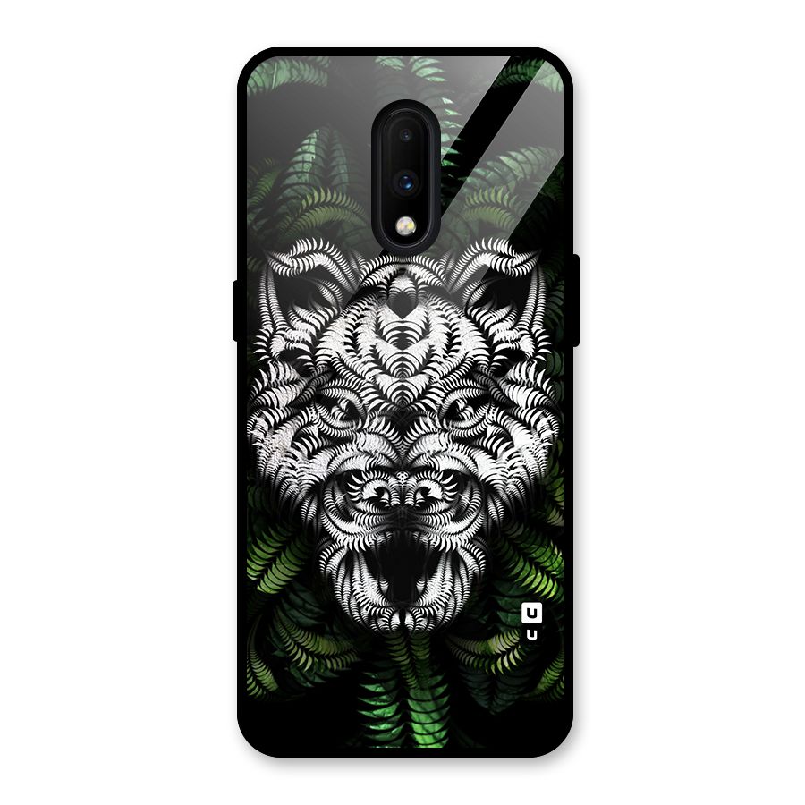 Aztec Art Tiger Glass Back Case for OnePlus 7