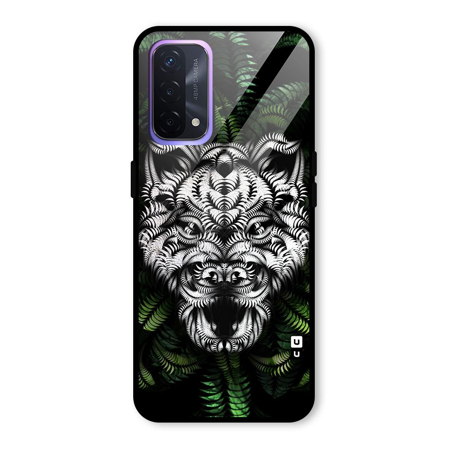 Aztec Art Tiger Glass Back Case for Oppo A74 5G