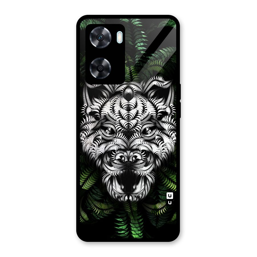 Aztec Art Tiger Glass Back Case for Oppo A77