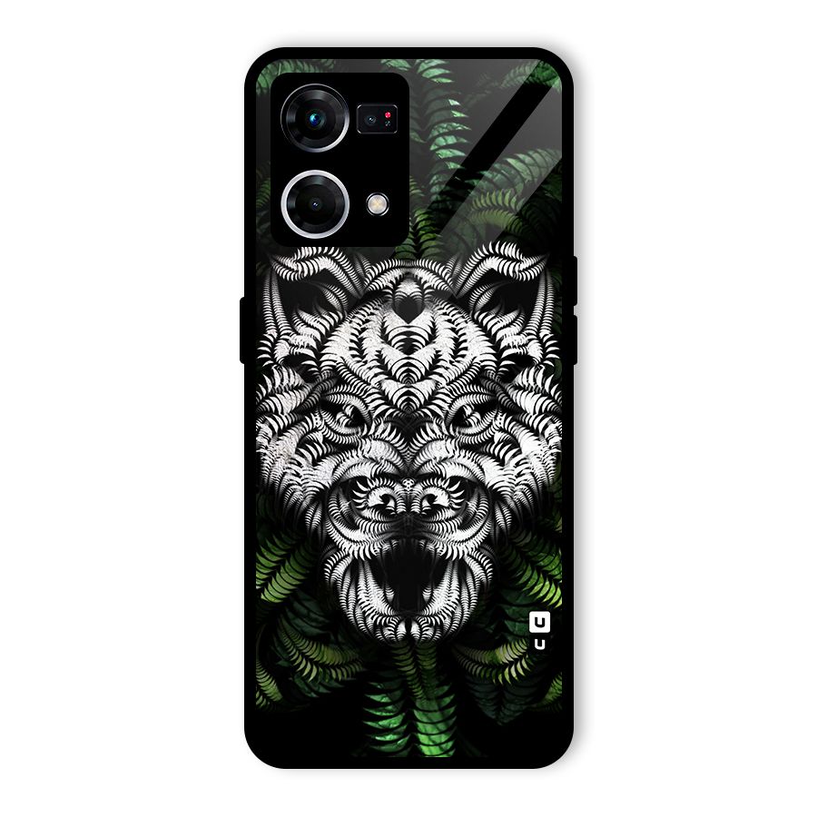 Aztec Art Tiger Glass Back Case for Oppo F21 Pro 4G