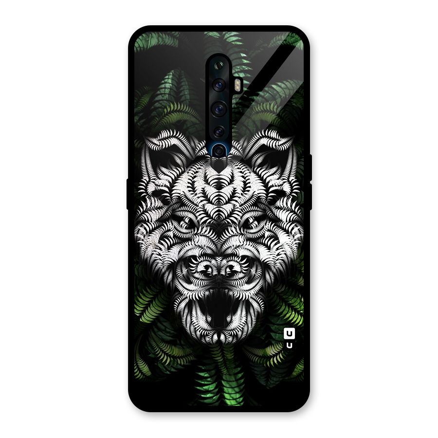 Aztec Art Tiger Glass Back Case for Oppo Reno2 F