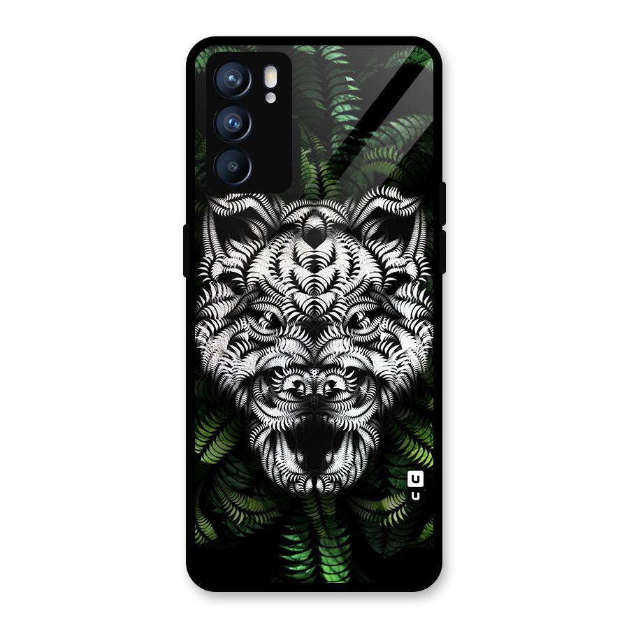 Aztec Art Tiger Glass Back Case for Oppo Reno6 5G