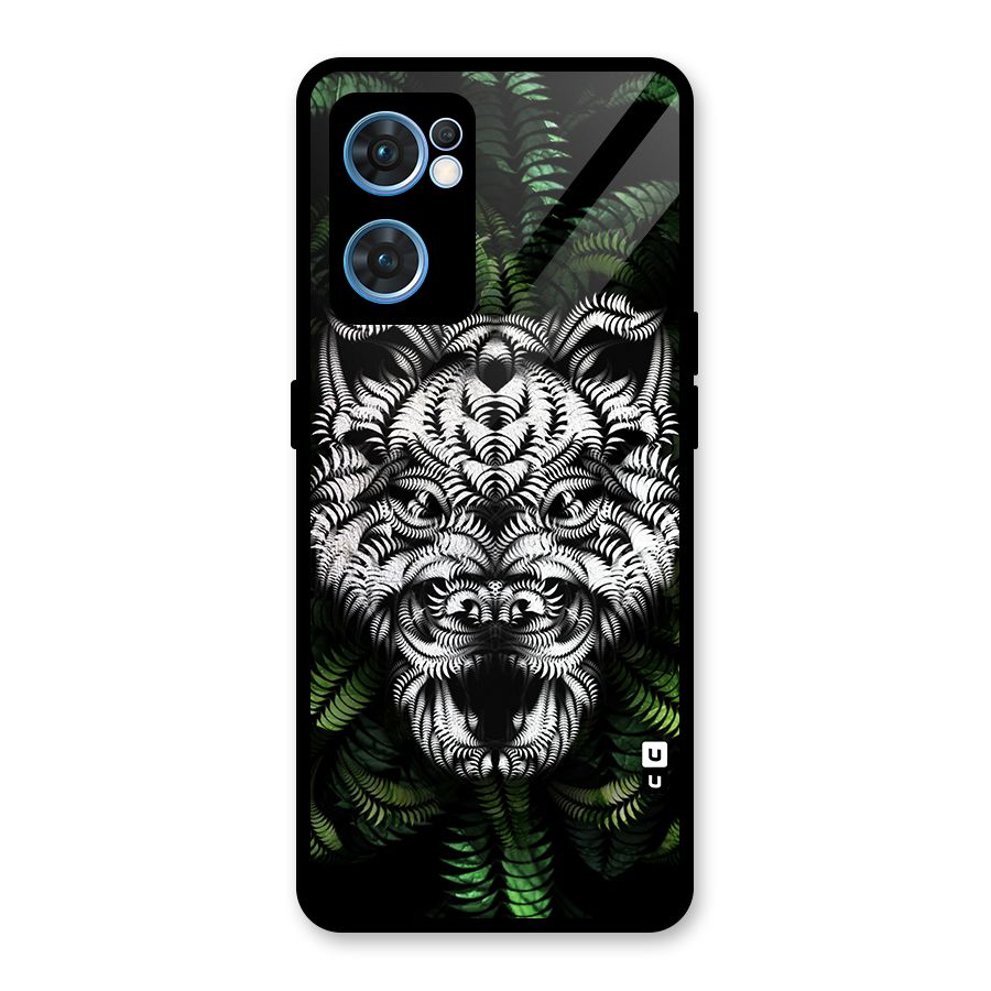 Aztec Art Tiger Glass Back Case for Oppo Reno7 5G