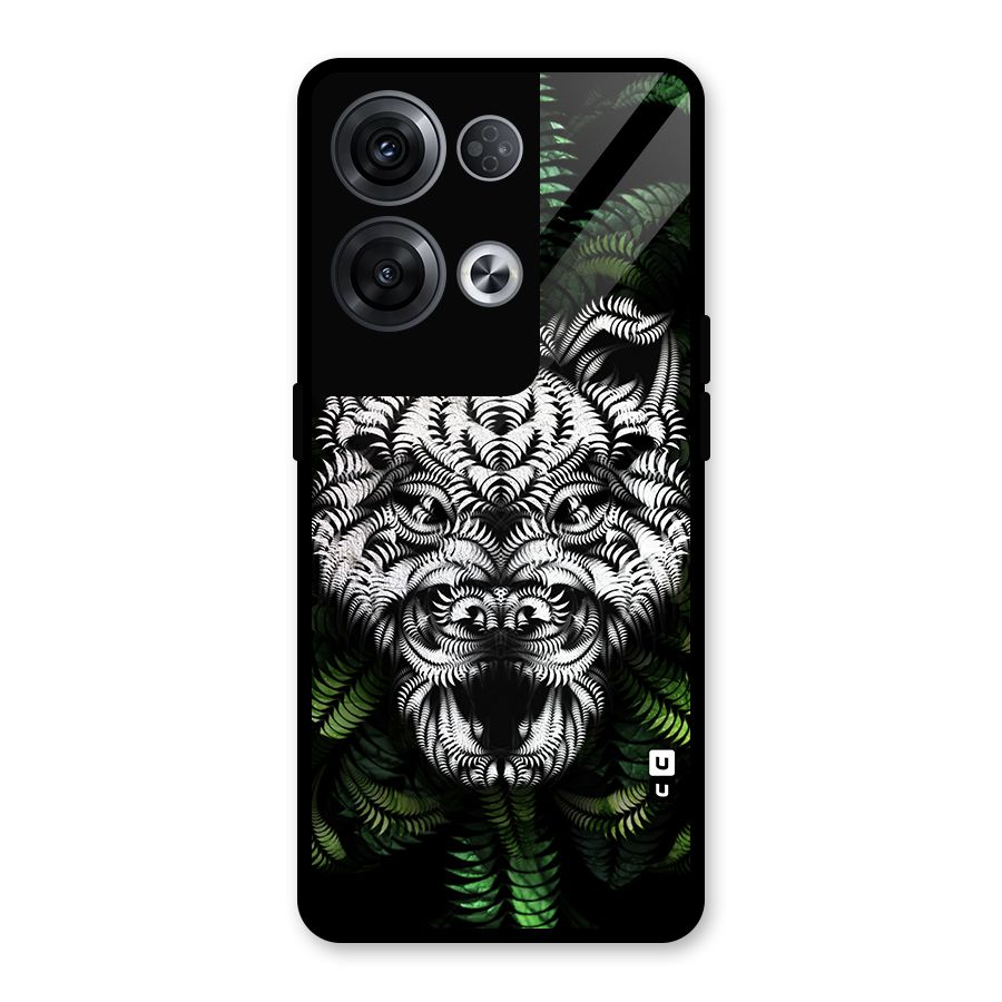 Aztec Art Tiger Glass Back Case for Oppo Reno8 Pro 5G