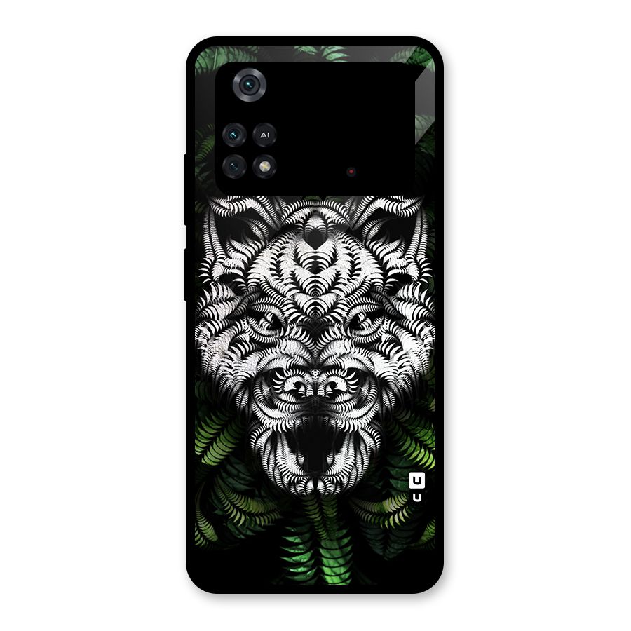 Aztec Art Tiger Glass Back Case for Poco M4 Pro 4G