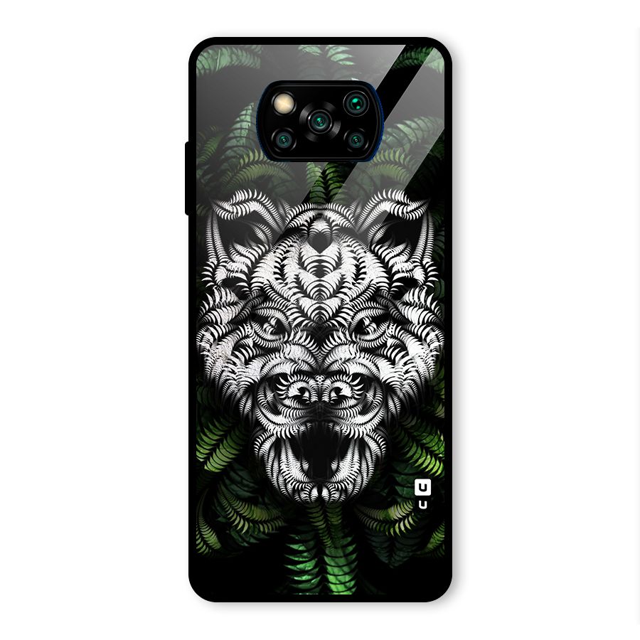 Aztec Art Tiger Glass Back Case for Poco X3 Pro