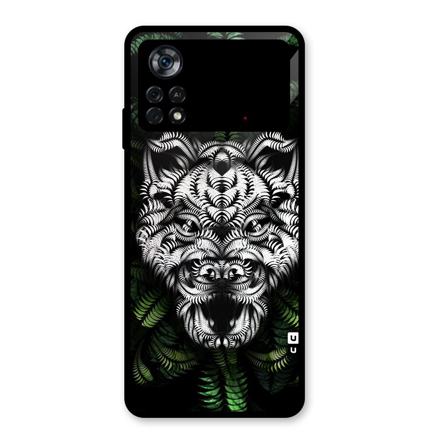Aztec Art Tiger Glass Back Case for Poco X4 Pro 5G