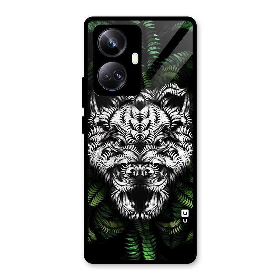 Aztec Art Tiger Glass Back Case for Realme 10 Pro Plus