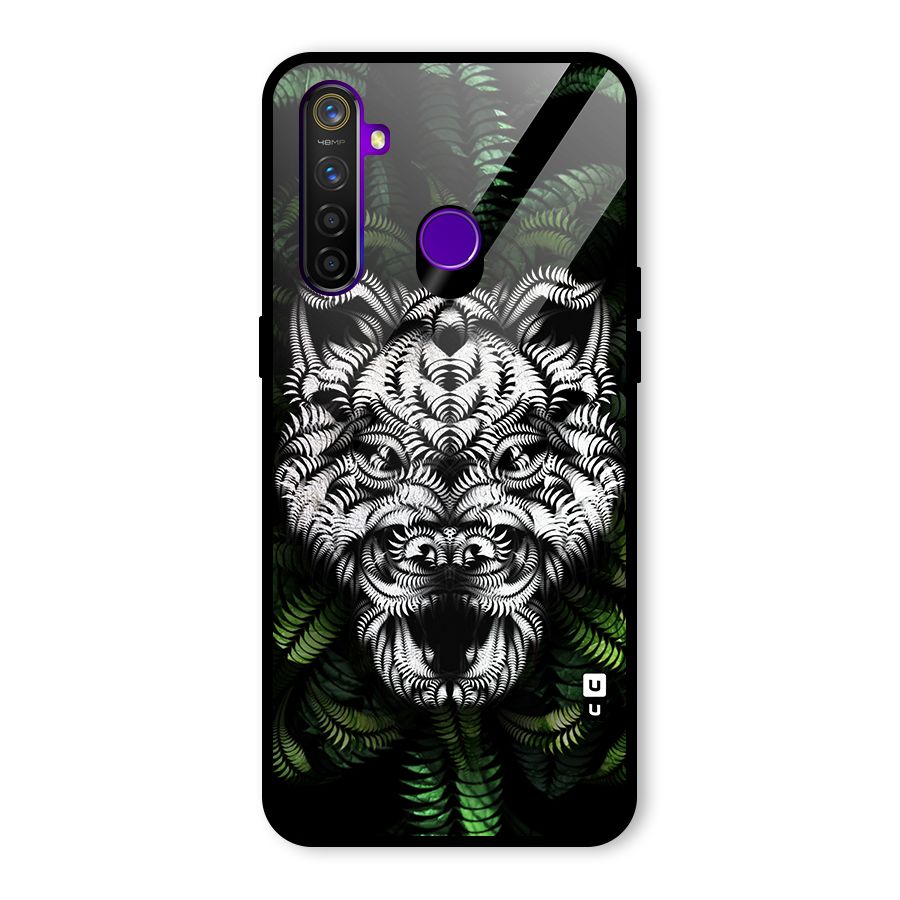 Aztec Art Tiger Glass Back Case for Realme 5 Pro
