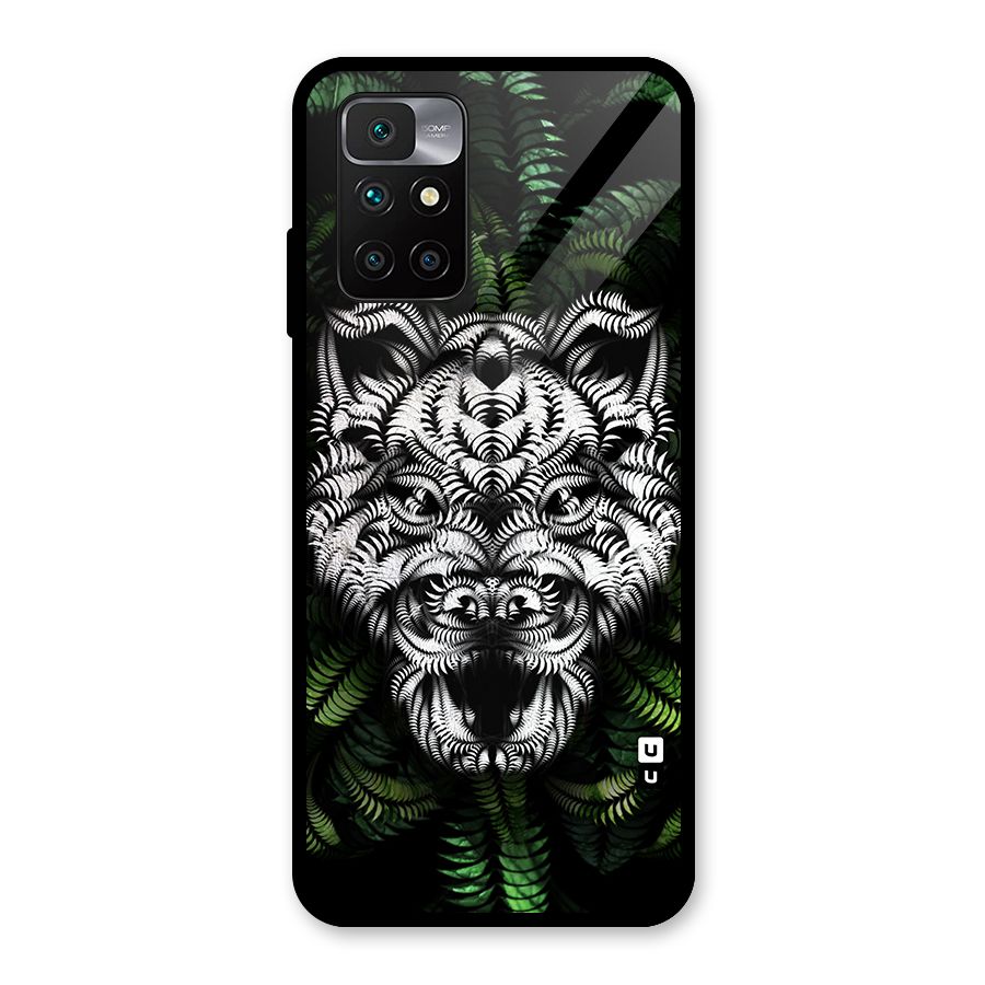 Aztec Art Tiger Glass Back Case for Redmi 10 Prime
