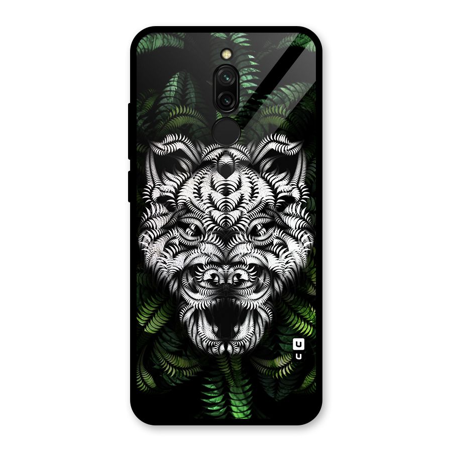 Aztec Art Tiger Glass Back Case for Redmi 8