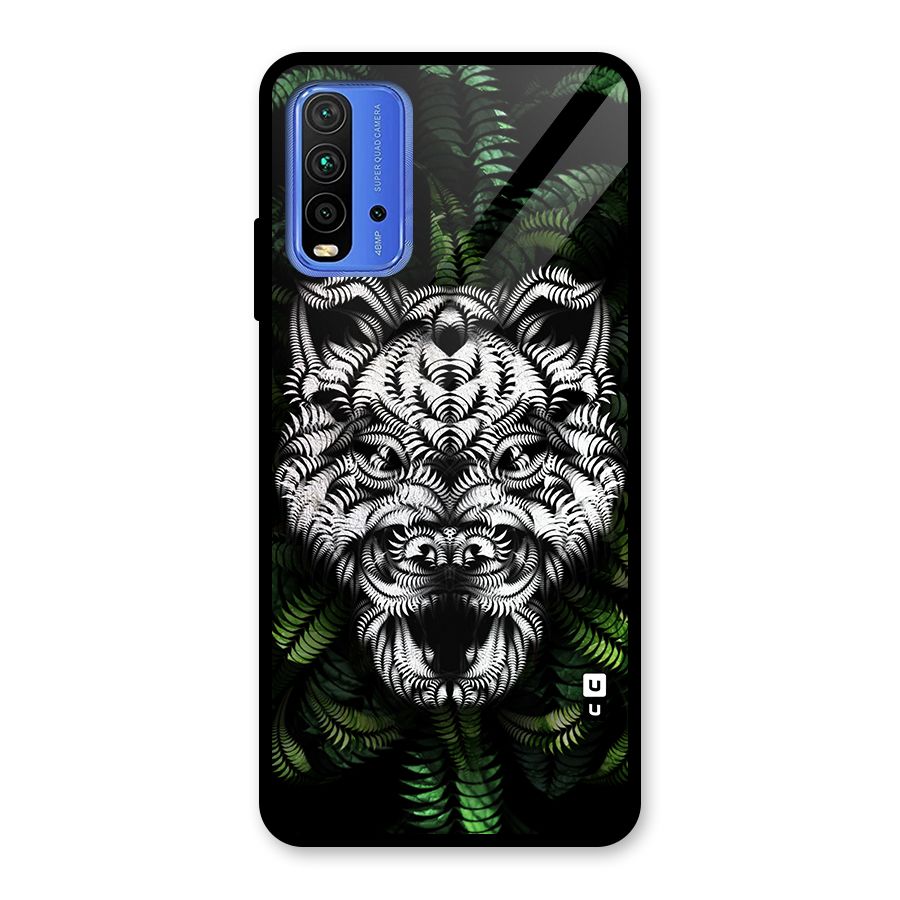 Aztec Art Tiger Glass Back Case for Redmi 9 Power