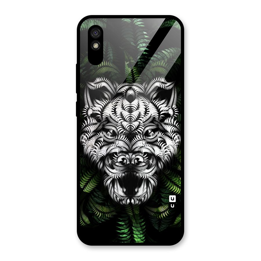 Aztec Art Tiger Glass Back Case for Redmi 9i