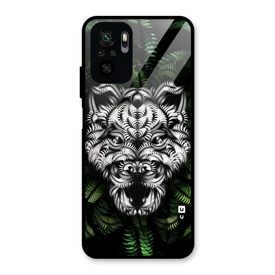 Aztec Art Tiger Glass Back Case for Redmi Note 10S