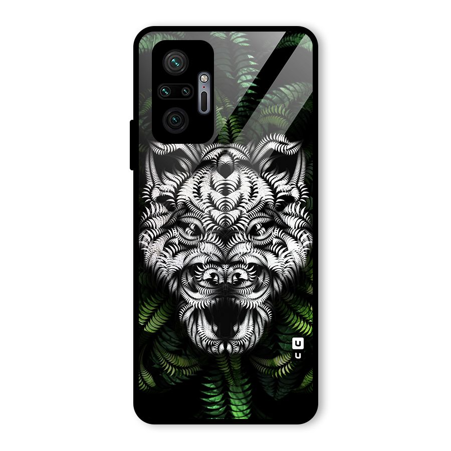 Aztec Art Tiger Glass Back Case for Redmi Note 10 Pro
