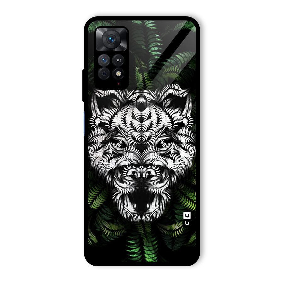 Aztec Art Tiger Glass Back Case for Redmi Note 11 Pro
