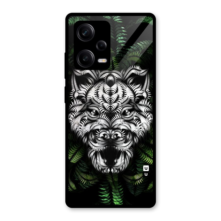 Aztec Art Tiger Glass Back Case for Redmi Note 12 Pro