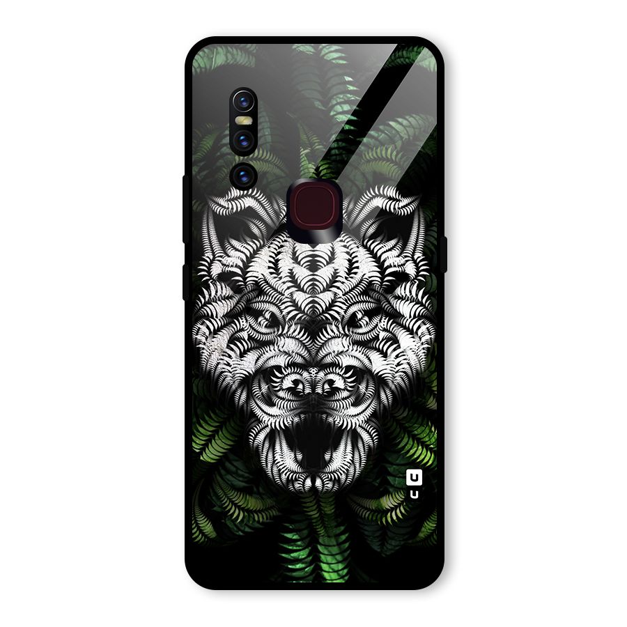 Aztec Art Tiger Glass Back Case for Vivo V15