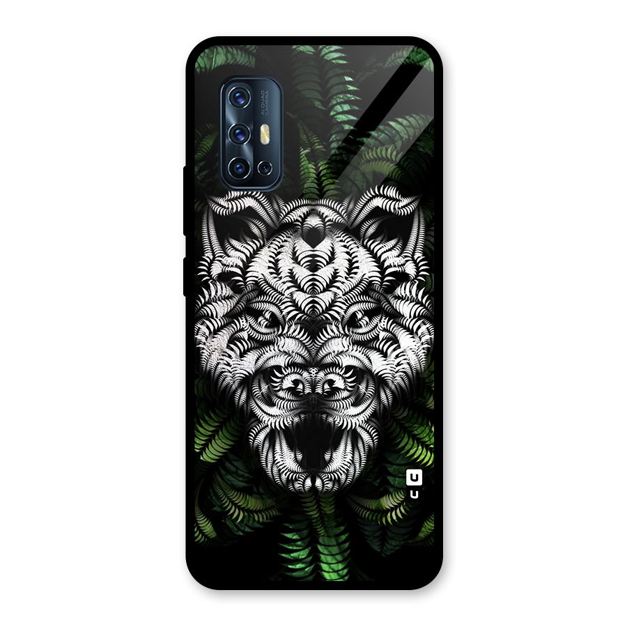 Aztec Art Tiger Glass Back Case for Vivo V17