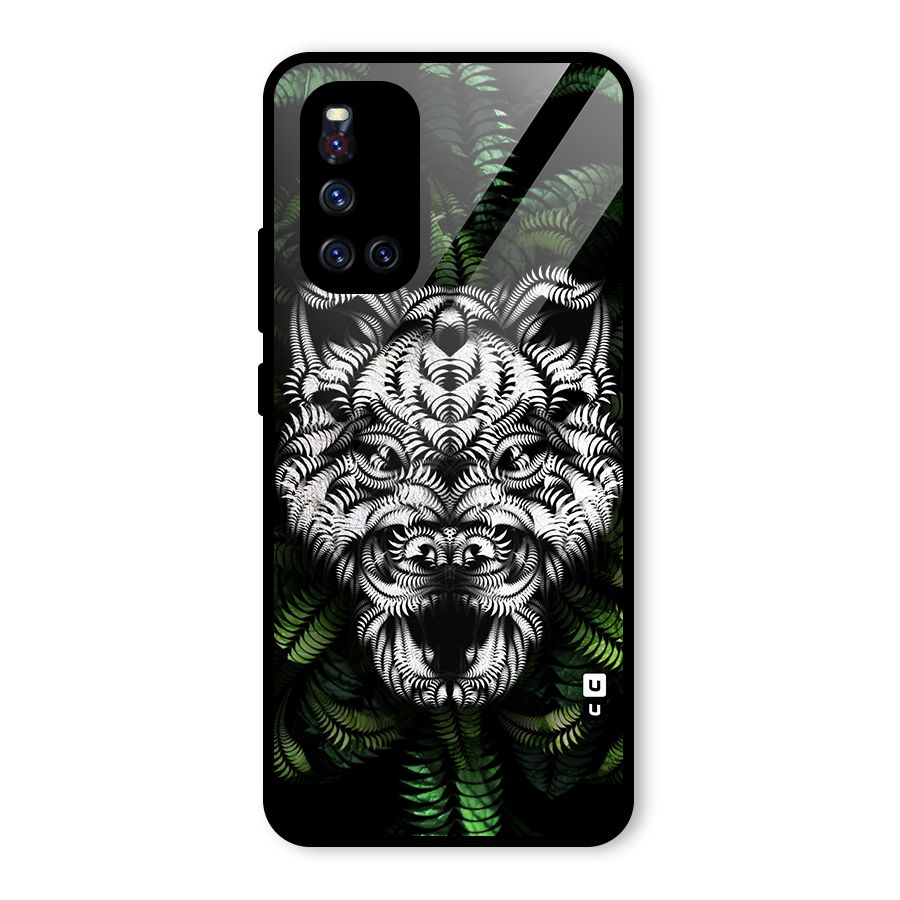 Aztec Art Tiger Glass Back Case for Vivo V19