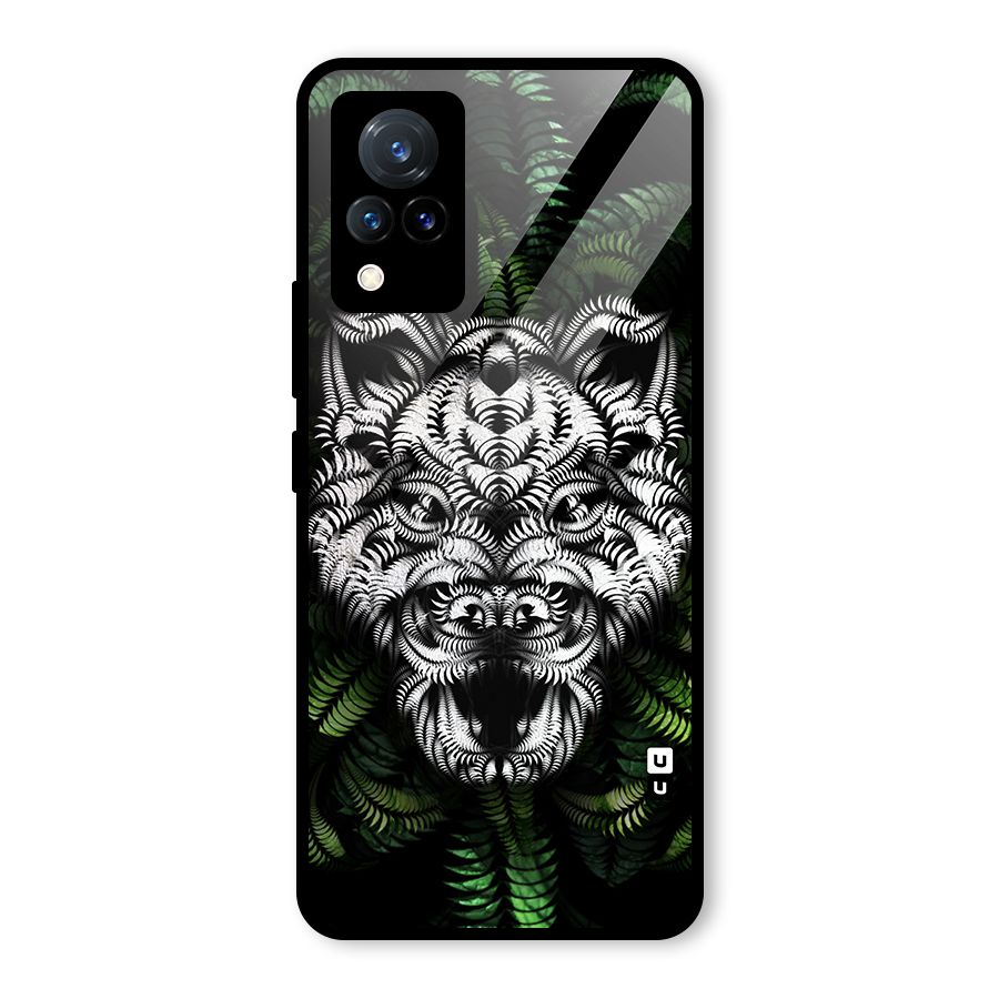Aztec Art Tiger Glass Back Case for Vivo V21 5G