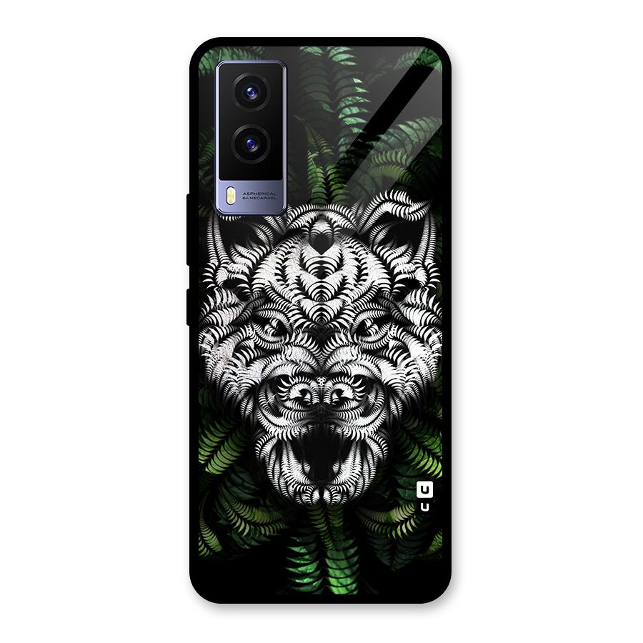 Aztec Art Tiger Glass Back Case for Vivo V21e 5G