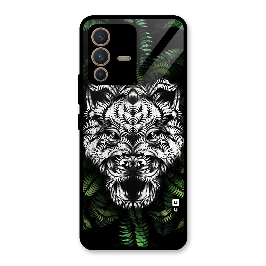 Aztec Art Tiger Glass Back Case for Vivo V23 5G