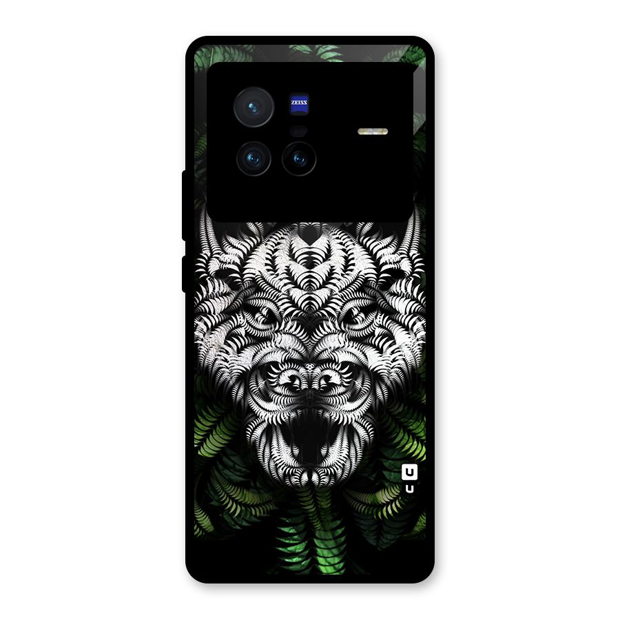 Aztec Art Tiger Glass Back Case for Vivo X80