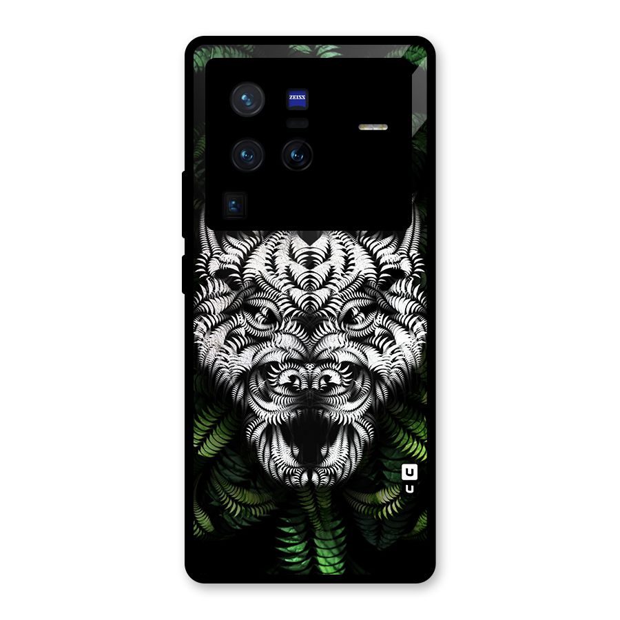 Aztec Art Tiger Glass Back Case for Vivo X80 Pro