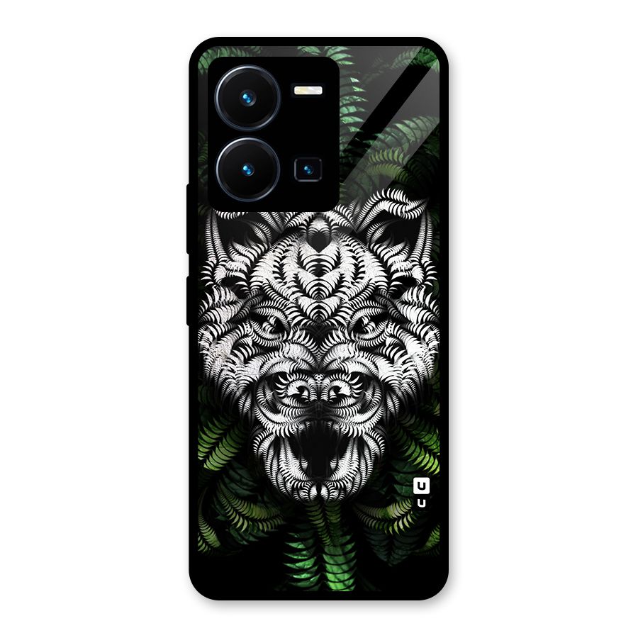 Aztec Art Tiger Glass Back Case for Vivo Y35