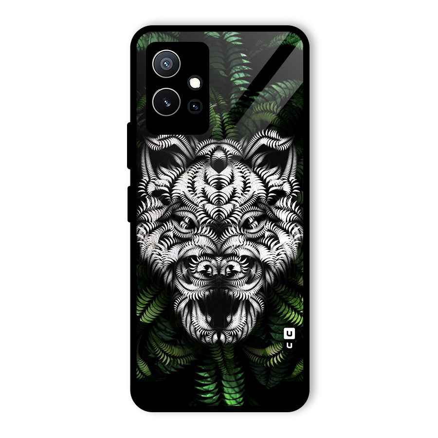 Aztec Art Tiger Glass Back Case for Vivo Y75 5G