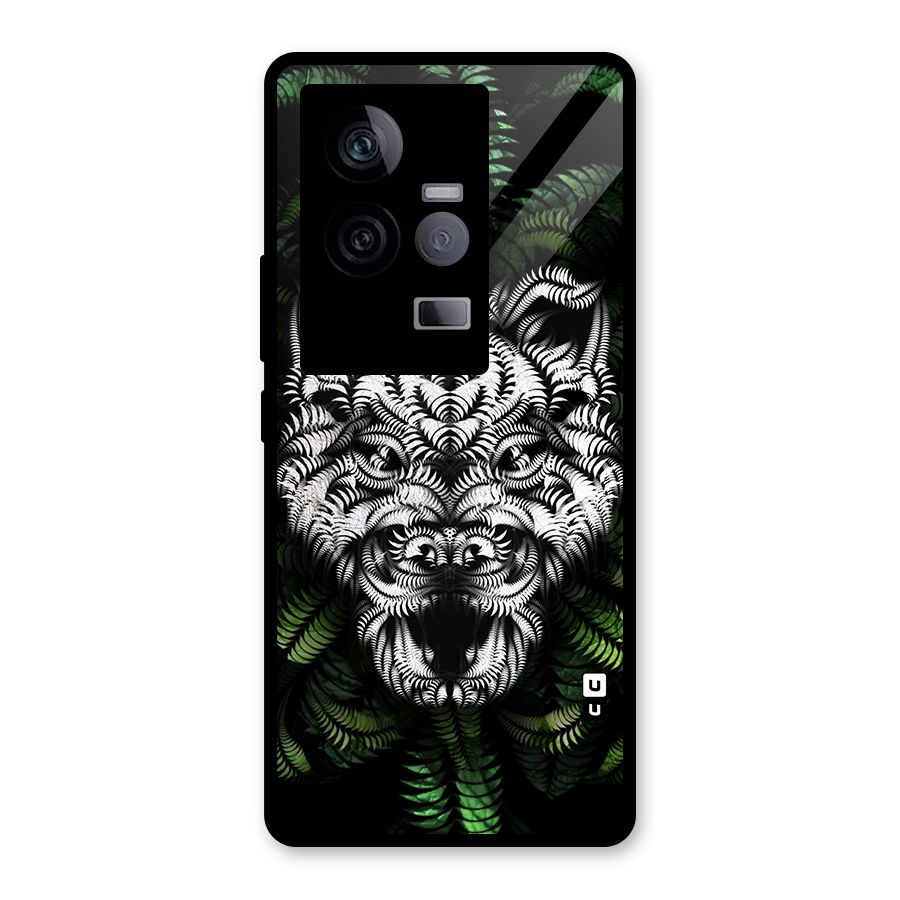 Aztec Art Tiger Glass Back Case for Vivo iQOO 11 5G