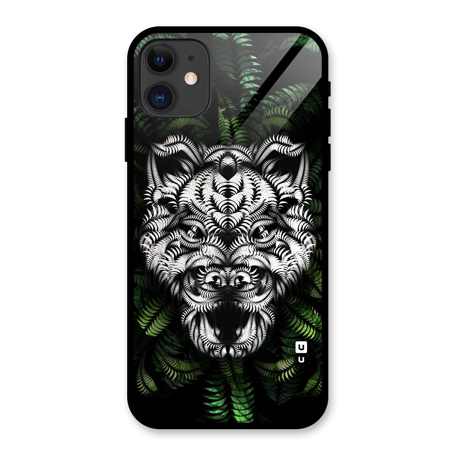 Aztec Art Tiger Glass Back Case for iPhone 11