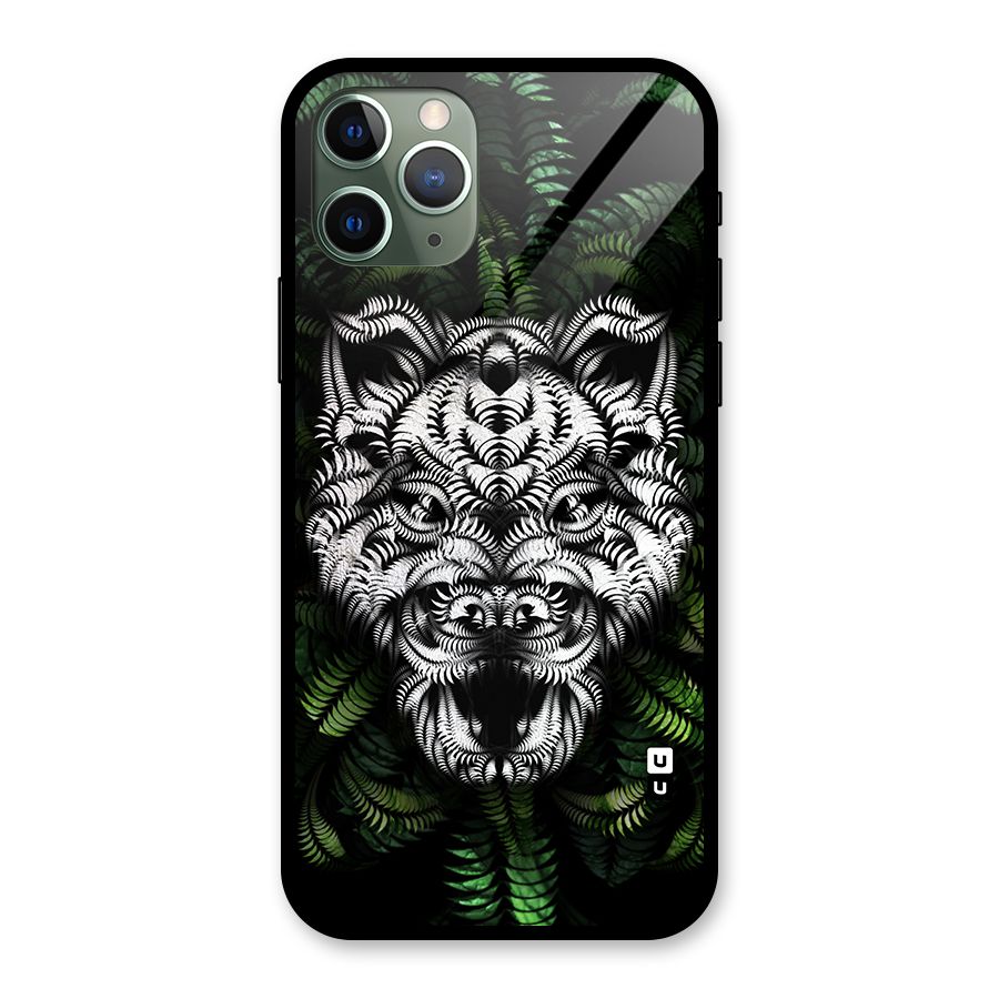 Aztec Art Tiger Glass Back Case for iPhone 11 Pro