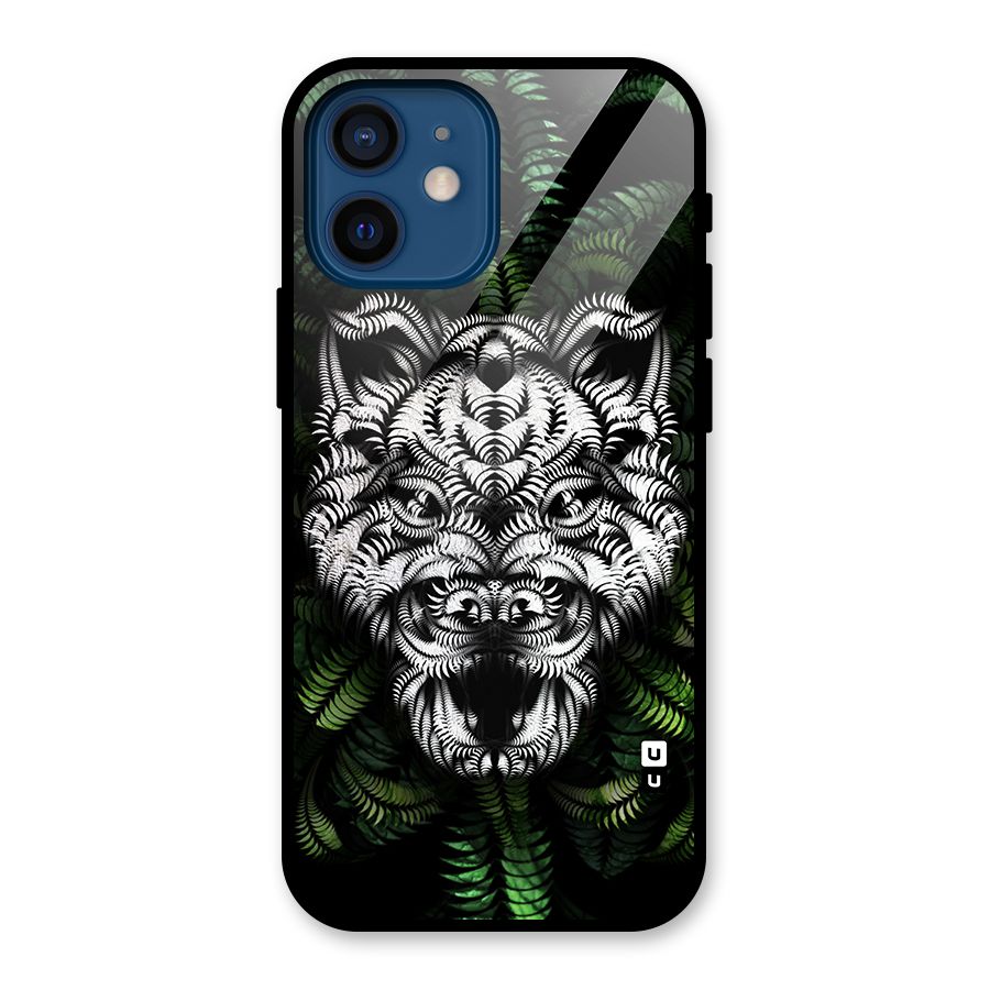 Aztec Art Tiger Glass Back Case for iPhone 12 Mini