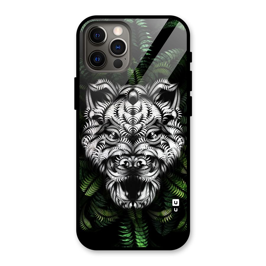 Aztec Art Tiger Glass Back Case for iPhone 12 Pro