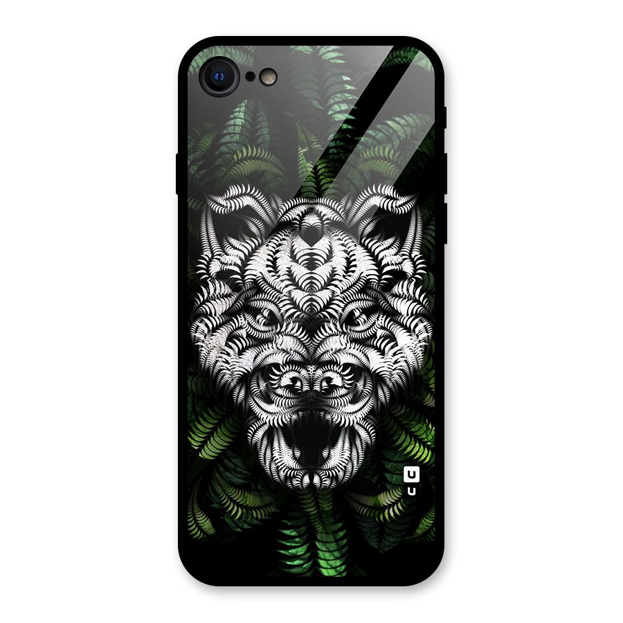 Aztec Art Tiger Glass Back Case for iPhone 7