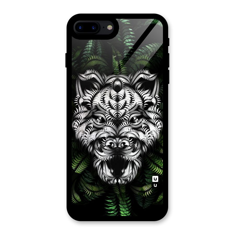 Aztec Art Tiger Glass Back Case for iPhone 8 Plus