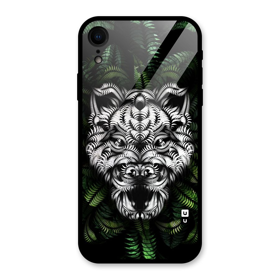 Aztec Art Tiger Glass Back Case for iPhone XR