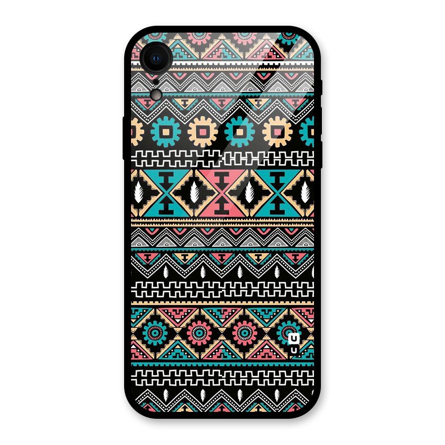 Aztec Beautiful Creativity Glass Back Case for iPhone XR