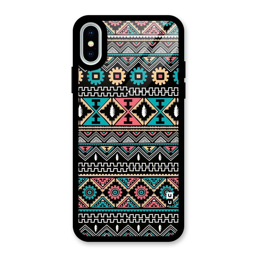 Aztec Beautiful Creativity Glass Back Case for iPhone XS
