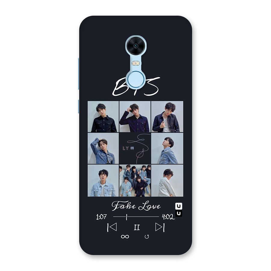 BTS Fake Love Back Case for Redmi Note 5