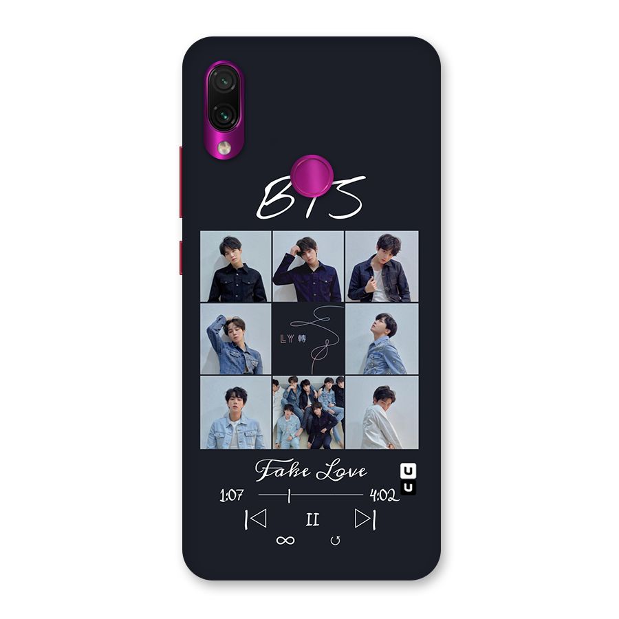 BTS Fake Love Back Case for Redmi Note 7 Pro