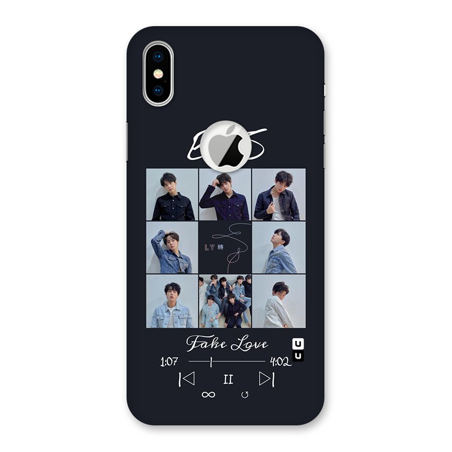 BTS Fake Love Back Case for iPhone X Logo Cut